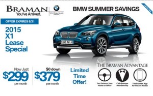Braman BMW dealership X1 special offer in Jupiter FL - August