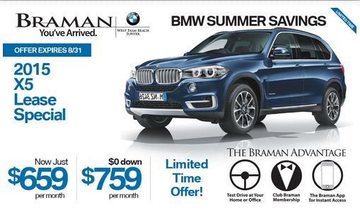 New 2015 BMW X5 Special Offer at Braman BMW Jupiter Florida