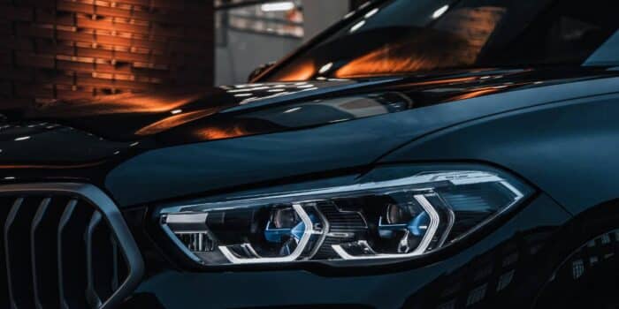 BMW SUV Models up close in all black.