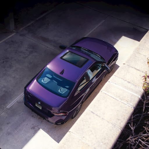 An overhead view of one of the bmw coupe models.